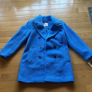 BCBGeneration Blue Double-Breasted Coat